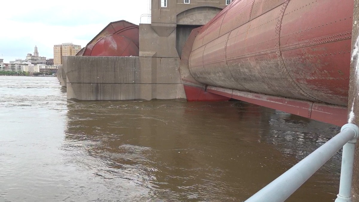 Lock and Dam 15 is a located between Rock Island, Illinois and Davenport, Iowa on the Mississippi River is one of the few along the entire system that is functioning properly as major flooding overwhelms the Mississippi River.