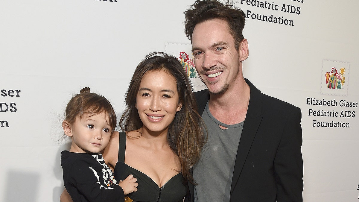 CULVER CITY, CA - OCTOBER 28:  (L-R) Wolf Rhys Meyers, Mara Lane and Jonathan Rhys Meyers attend The Elizabeth Glaser Pediatric AIDS Foundation's Annual 'A Time For Heroes' Family Festival at Smashbox Studios at Smashbox Studios on October 28, 2018 in Culver City, California.  (Photo by Michael Kovac/Getty Images for Elizabeth Glaser Pediatric AIDS Foundation)