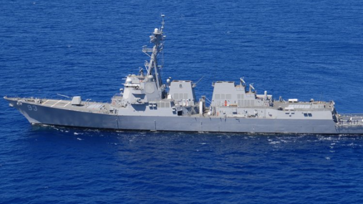 The U.S. guided-missile destroyers Preble and Chung Hoon reportedly sailed near Chinese-claimed islands on Monday. 