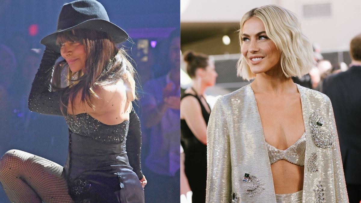 Paula Abdul accidentally whacked Julianne Hough with her hat toss at the 2019 Billboard Music Awards.