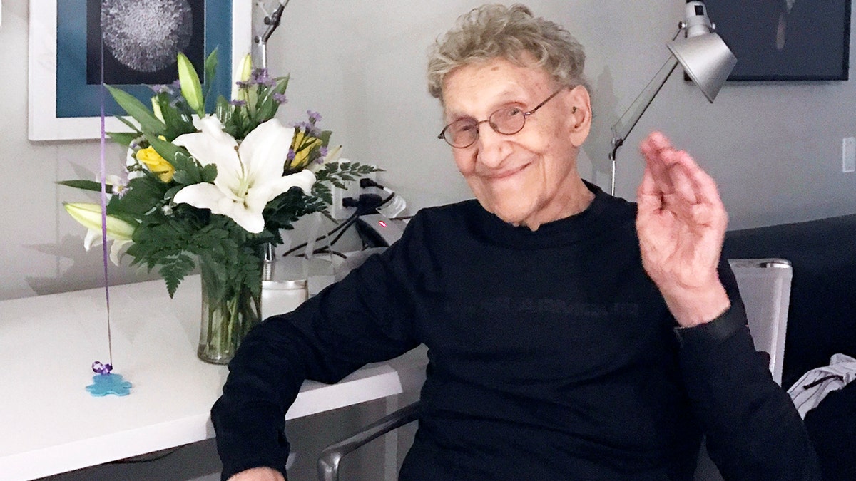 This Feb. 7, 2017 photo provided by Suzanne Shore shows her husband, Sammy Shore. The actor and standup comedian who co-founded the Comedy Store died Saturday, May 18, 2019. He was 92. (Suzanne Shore via AP)