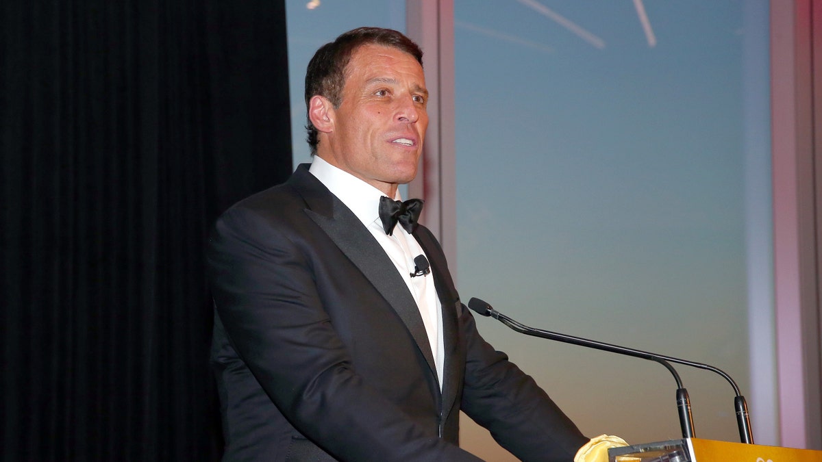 Lifetime Achievement Award honoree Tony Robbins speaks onstage