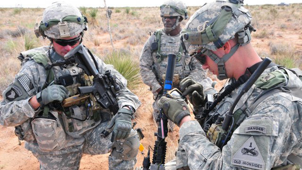 Soldiers often rely on GPS to know their location and to help with successful mission planning - file photo.