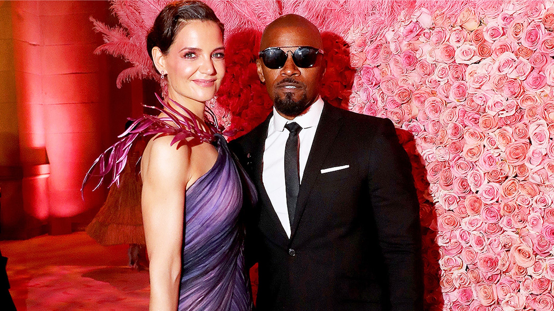 Katie Holmes and Jamie Foxx attend The 2019 Met Gala Celebrating Camp: Notes on Fashion at Metropolitan Museum of Art on May 6, 2019, in New York City. (Getty)