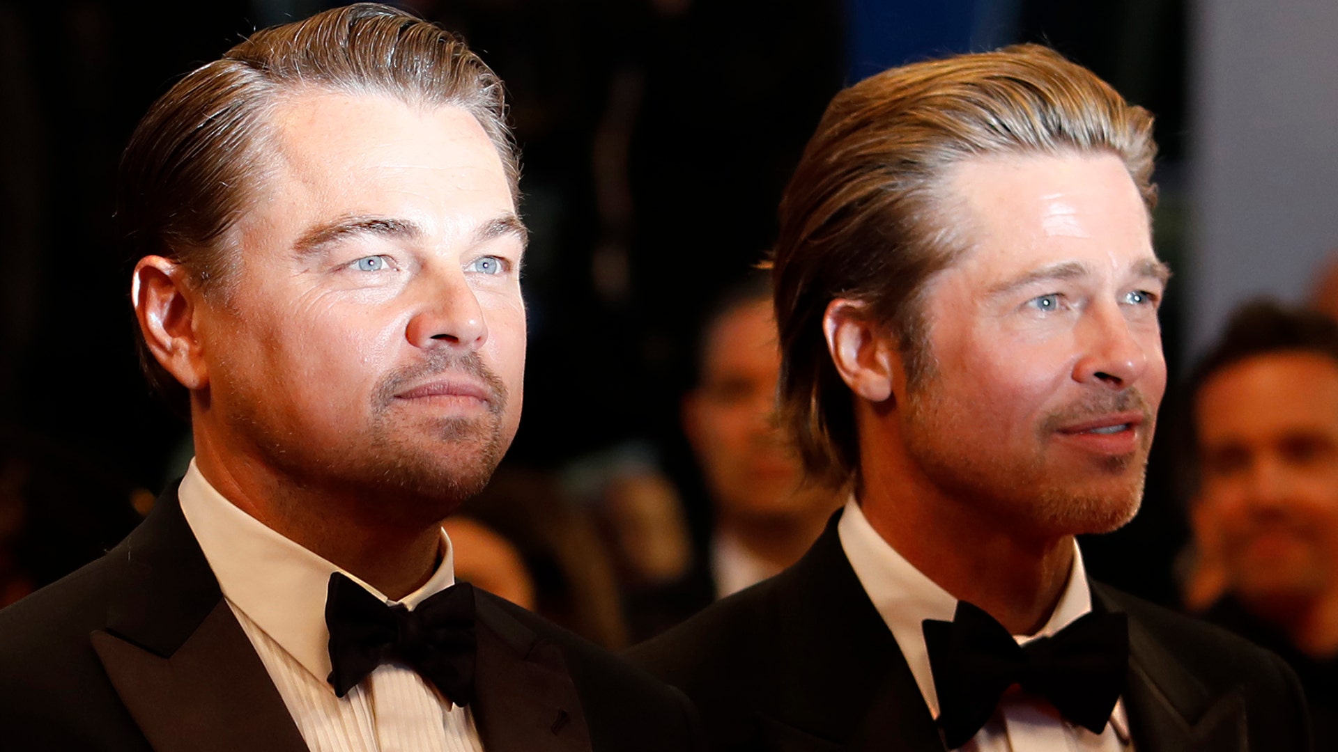 Actors Leonardo DiCaprio and Brad Pitt pose for photographers at the premiere of the film 'Once Upon a Time in Hollywood' at the 72nd international film festival, Cannes, France, May 21, 2019.
