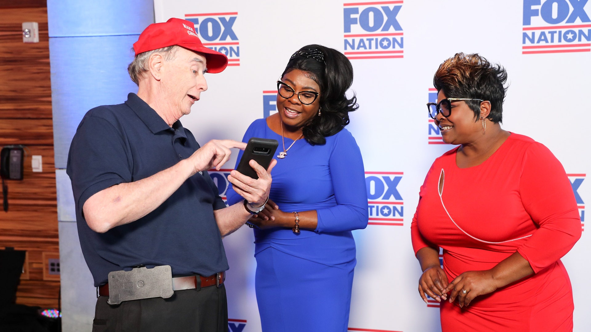 Fox Nation personalities Diamond &amp; Silk interact with a fan at Fox Nation's inaugural fan summit.
