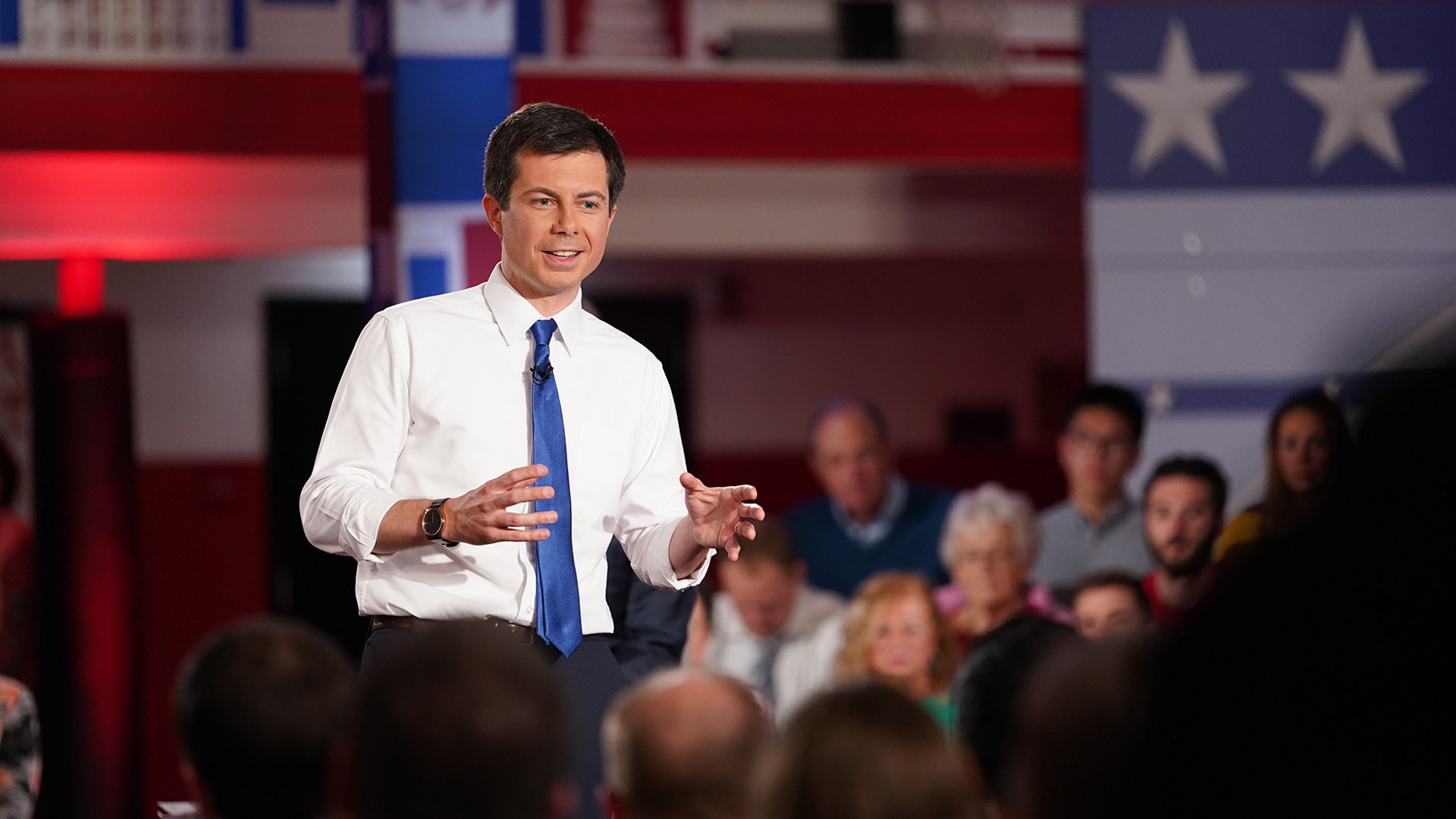 May 19: Pete Buttigieg participates in a Fox News Town Hall in Claremont, N.H.