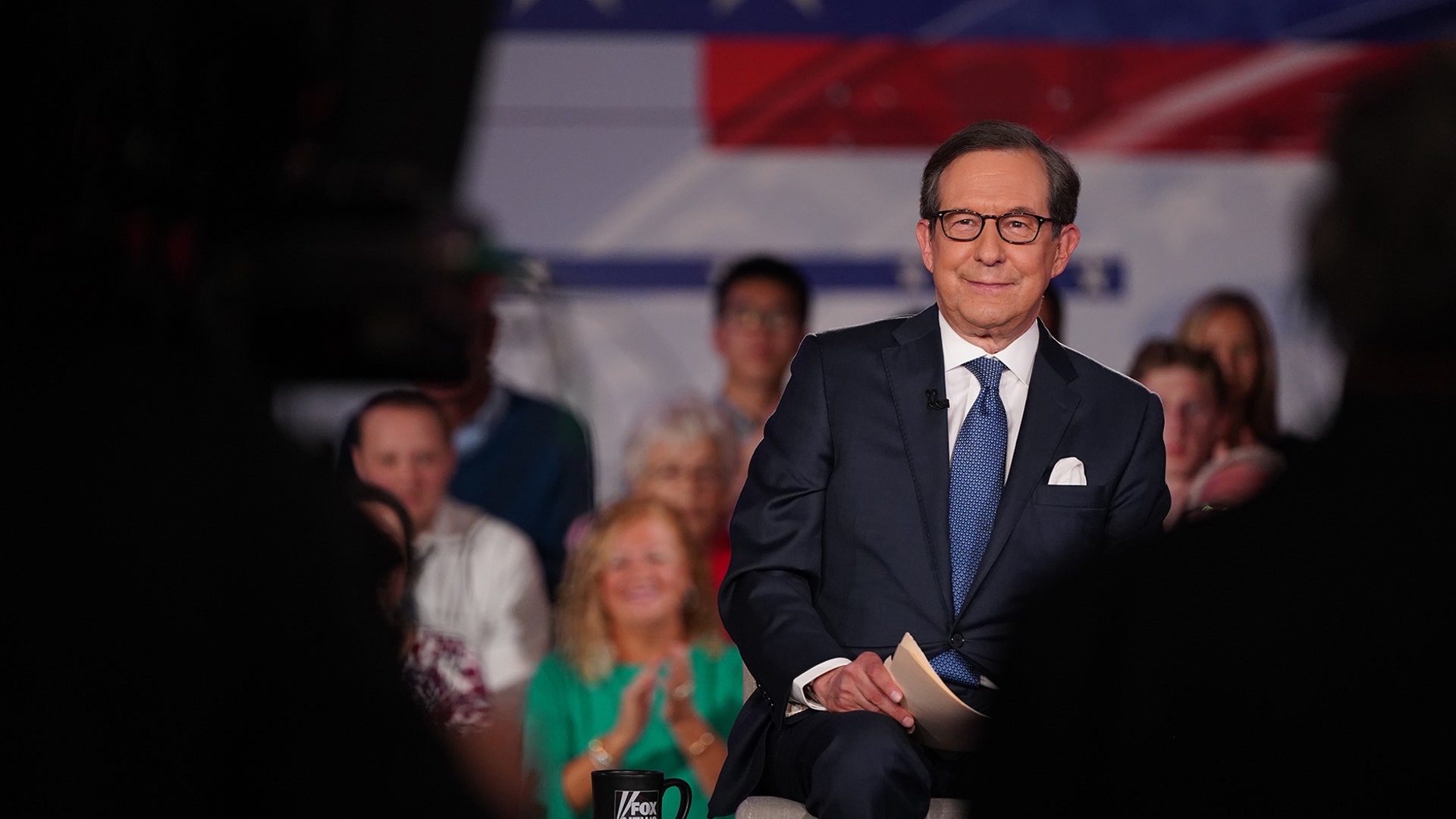 Moderator Chris Wallace at the Fox News Town Hall with Pete Buttigieg