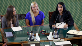 Gymnasts testify; lawmakers won't name abuse bill lobbyists