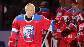 Russia's Putin scores 8 goals in exhibition hockey game