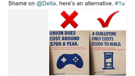 Big Labor group tweets 'guillotine' joke after Delta Air Lines CEO opposes unionization efforts