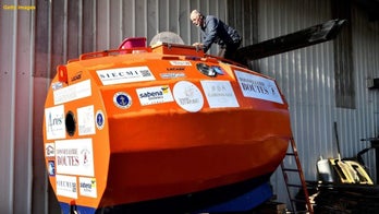 French adventurer, 72, completes his trip across the Atlantic in a barrel