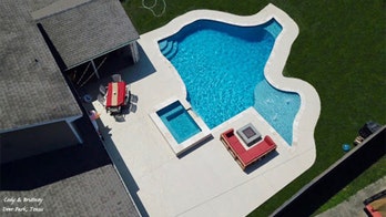 Texas couple install 28,000-gallon, Texas-shaped pool in backyard