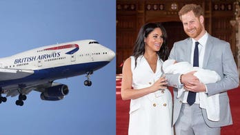 British Airways celebrates royal baby's arrival with champagne toasts, crowns