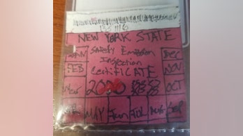 Cops bust driver for phony hand drawn inspection sticker