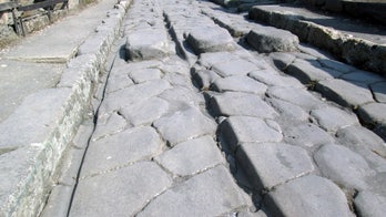 Ancient Romans used molten iron to repair streets before Vesuvius erupted
