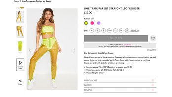 Clear plastic pants touted as latest 'festival' trend