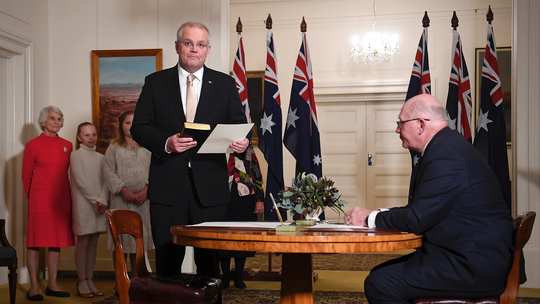 Morrison sworn in as Australia's prime minister