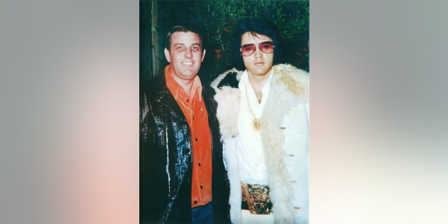 Bill Morris (left) with Elvis Presley.