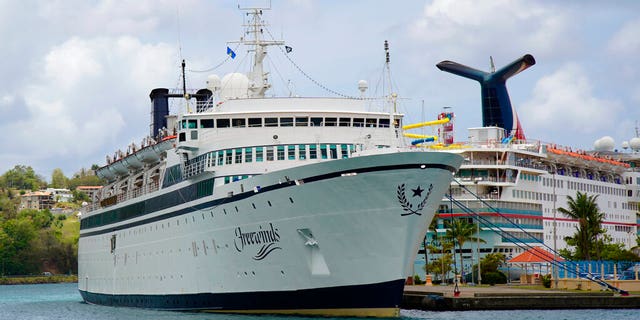 The Freewinds cruise ship is docked in the port of Castries, the capital of St. Lucia, Thursday, May 2, 2019.