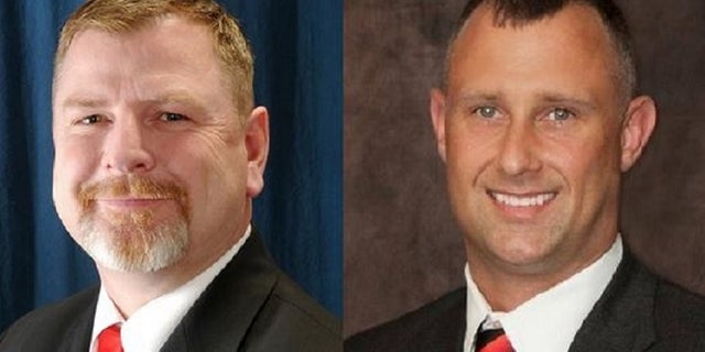 Clark County Judges Andrew Adams, left, and Brad Jacobs.