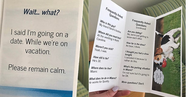 “I encourage anyone with a similar situation to make a pamphlet as an easy way to disseminate information,” Barone told Fox News