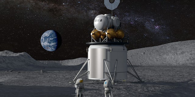 Artist’s concept of a future moon landing carried out under NASA's newly named Artemis program. The space agency is working to return men and send the first women to the lunar surface by 2024, as has been directed by the White House.