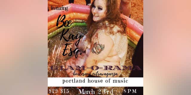 A poster for Democratic Senate hopefulBre Kidman’s performance art show earlier this year.