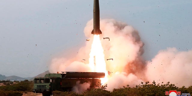 This Saturday, May 4, 2019, file photo provided by the North Korean government shows a test of weapon systems, in North Korea. (Korean Central News Agency/Korea News Service via AP, File)