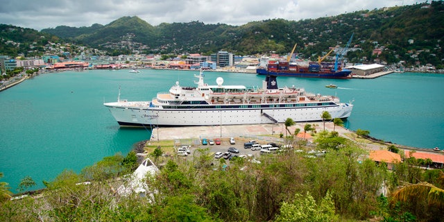 Authorities in the eastern Caribbean island have quarantined the ship after discovering a confirmed case of measles aboard.