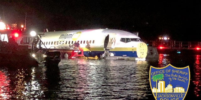 The plane reportedly skidded off the runway into the water around 9:40 a.m. Jacksonville Fire and Rescue tweeted that approximately 90 personnel responded to the scene.