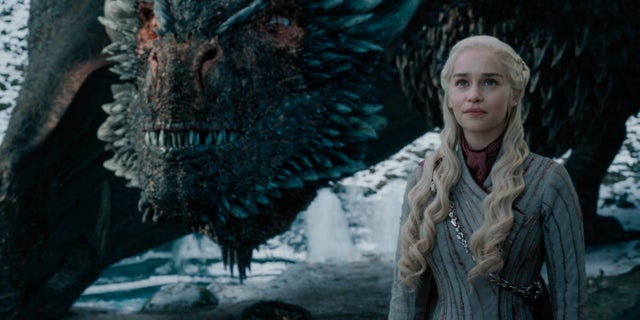 Emilia Clarke in a scene from "Game of Thrones."