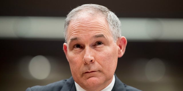 Then-Environmental Protection Agency Administrator Scott Pruitt appears before a Senate Appropriations Subcommittee on the Interior, Environment and Related Agencies on budget on Capitol Hill in Washington. 