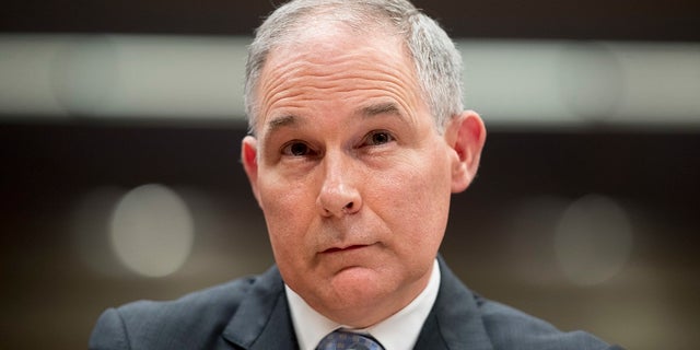 Then-Environmental Protection Agency Administrator Scott Pruitt appears before a Senate Appropriations Subcommittee on the Interior, Environment and Related Agencies on budget on Capitol Hill in Washington. 