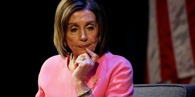 Speaker of the House Nancy Pelosi, D-Calif., listens to a question during an address at the Commonwealth Club Wednesday, May 29, 2019, in San Francisco. (AP Photo/Eric Risberg)