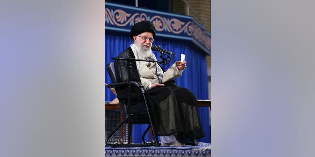 FILE: Supreme Leader Ayatollah Ali Khamenei speaks to a group of students in Tehran, Iran.
