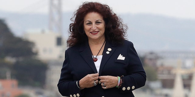 Angela Alioto poses on Russian Hill in San Francisco. (AP Photo/Jeff Chiu, file)