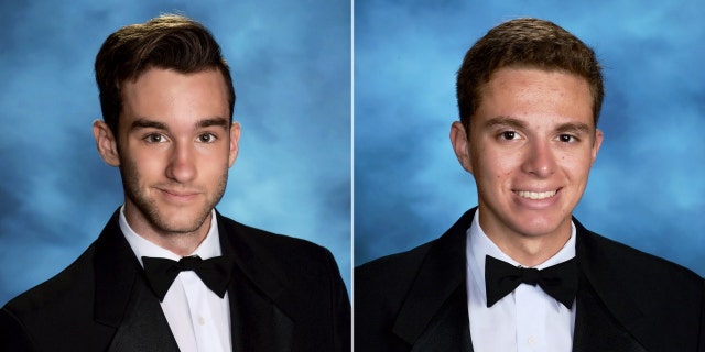 Albert Ales, left, and Zachary Morris, right, were killed in Peru on Friday when their motorcycle was hit by a bus, according to officials.