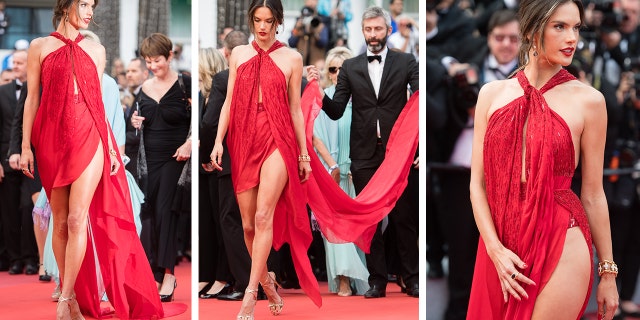 Alessandra Ambrosio walks the red carpet for the screening of "Les Miserables" during the 72nd annual Cannes Film Festival on May 15, 2019 in Cannes, France.