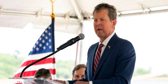 Georgia Gov. Brian Kemp is keeping his campaign promise to sign the "heartbeat" abortion bill in the face of Hollywood actors threatening a statewide boycott. (Stephen Morton/Georgia Ports Authority via AP)