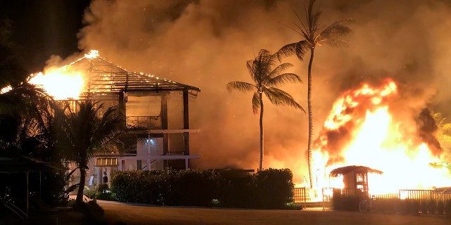 The early morning fire caught extensive damage to the two-storied Beach House.