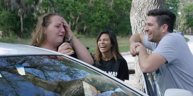 Celeste Bokstrom, a single mom caretaker and who has been without a car, was gifted a vehicle and helped in other significant ways by Burly Man Coffee founders, Tiana and Jeremy Wiles. The company has a goal of giving away 100 cars to single moms across the country.