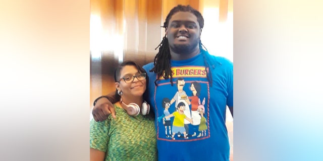 Football player Braeden Bradforth and his mother Joanne Atkins-Ingram in an undated photo. Garden City Community College has agreed to an independent investigation into the heatstroke death of Bradforth last year. (Courtesy Joanne Atkins-Ingram via AP)