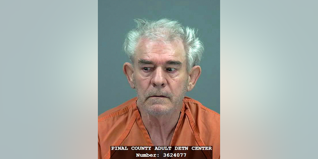 This undated photo released by the Pinal County Adult Detention Center shows Rodney Puckett. Police in Arizona say a detective making a traffic stop on Interstate 10 was speaking to a driver from Oklahoma when he noticed the man's dead wife in the passenger seat. Eloy police said in a statement that Puckett said Monday, May 13, 2019, that Linda Puckett died at a hotel in Texas and that he put her body in their vehicle before continuing their trip. Puckett was arrested on suspicion of abandonment or concealment of a dead body. (Pinal County Adult Detention Center via AP)
