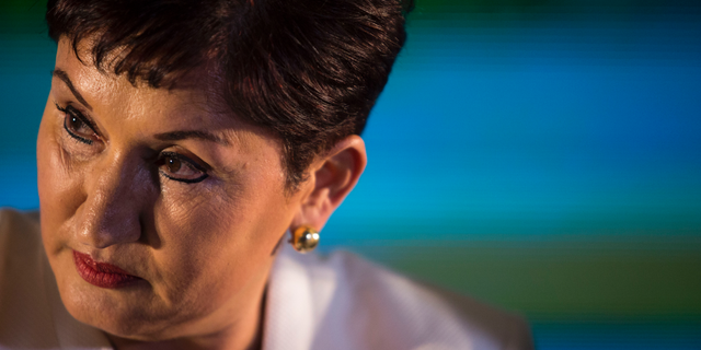 FILE - In this March 10, 2019 file photo, Thelma Aldana, Guatemala's former chief prosecutor, listens to a journalist's question as she gives a press conference during her campaign event for president, in Guatemala City. The Guatemalan prosecutors’ spokeswoman announced Wednesday, May 8, that they have opened an investigation into a Supreme Court judge that involves purported acceptance of bribes for ordering the capture of Aldana. (AP Photo/Oliver de Ros, File)