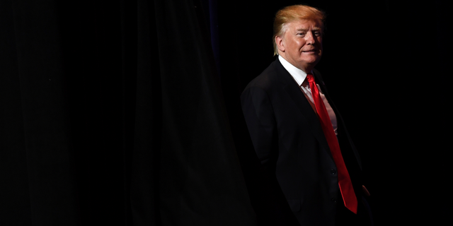 President Donald Trump arrives to speak at the National Association of REALTORS Legislative Meetings and Trade Expo, Friday, May 17, 2019, in Washington. (AP Photo/Susan Walsh)