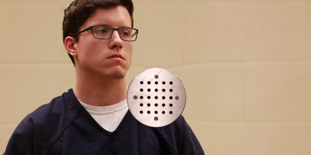 FILE - In this April 30, 2019 file photo John T. Earnest appears for his arraignment hearing in San Diego. The 19-year-old suspect in the fatal shooting at a Southern California synagogue is scheduled to make his first court appearance Tuesday, May 14, 2019, on federal hate crime charges. (Nelvin C. Cepeda/The San Diego Union-Tribune via AP, Pool, File)