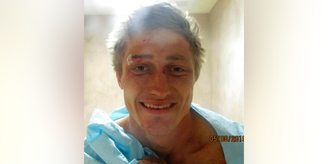 This photo provided by the Bexar County Sheriff's Office shows Matthew Fields on Wednesday, May 8, 2019. Investigators in San Antonio say Fields, originally arrested on a trespassing count, tried to escape through the ceiling of his cell but was caught after setting off some sprinklers. The Bexar (bayr) County Sheriff's Office says Fields of New Waverly was being held Wednesday, on the initial count pending other charges. Authorities say Fields is expected to face escape and criminal mischief charges, plus assault on a public servant. (Bexar County Sheriff's Office via AP)