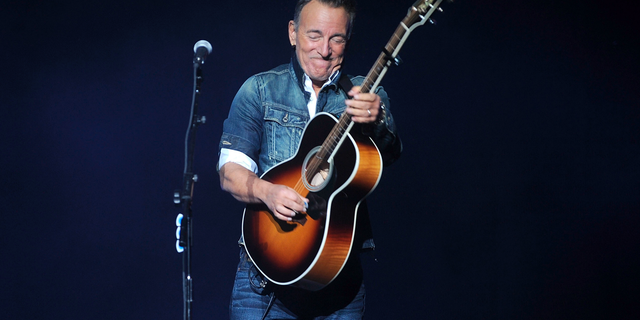 FILE - In this Monday, Nov. 5, 2018, file photo, Bruce Springsteen performs at the 12th annual Stand Up For Heroes benefit concert at the Hulu Theater at Madison Square Garden in New York. Springsteen is kicking off the Emmys campaign for his Netflix film “Springsteen on Broadway” with an acoustic performance of “Dancing in the Dark” and a deep and wide-ranging chat with filmmaker Martin Scorsese, the two confirmed Sunday, May 5, 2019. (Photo by Brad Barket/Invision/AP, File)