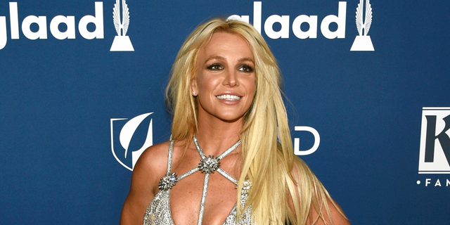 FILE - In this April 12, 2018 file photo, Britney Spears arrives at the 29th annual GLAAD Media Awards in Beverly Hills, Calif. (Photo by Chris Pizzello/Invision/AP, File)